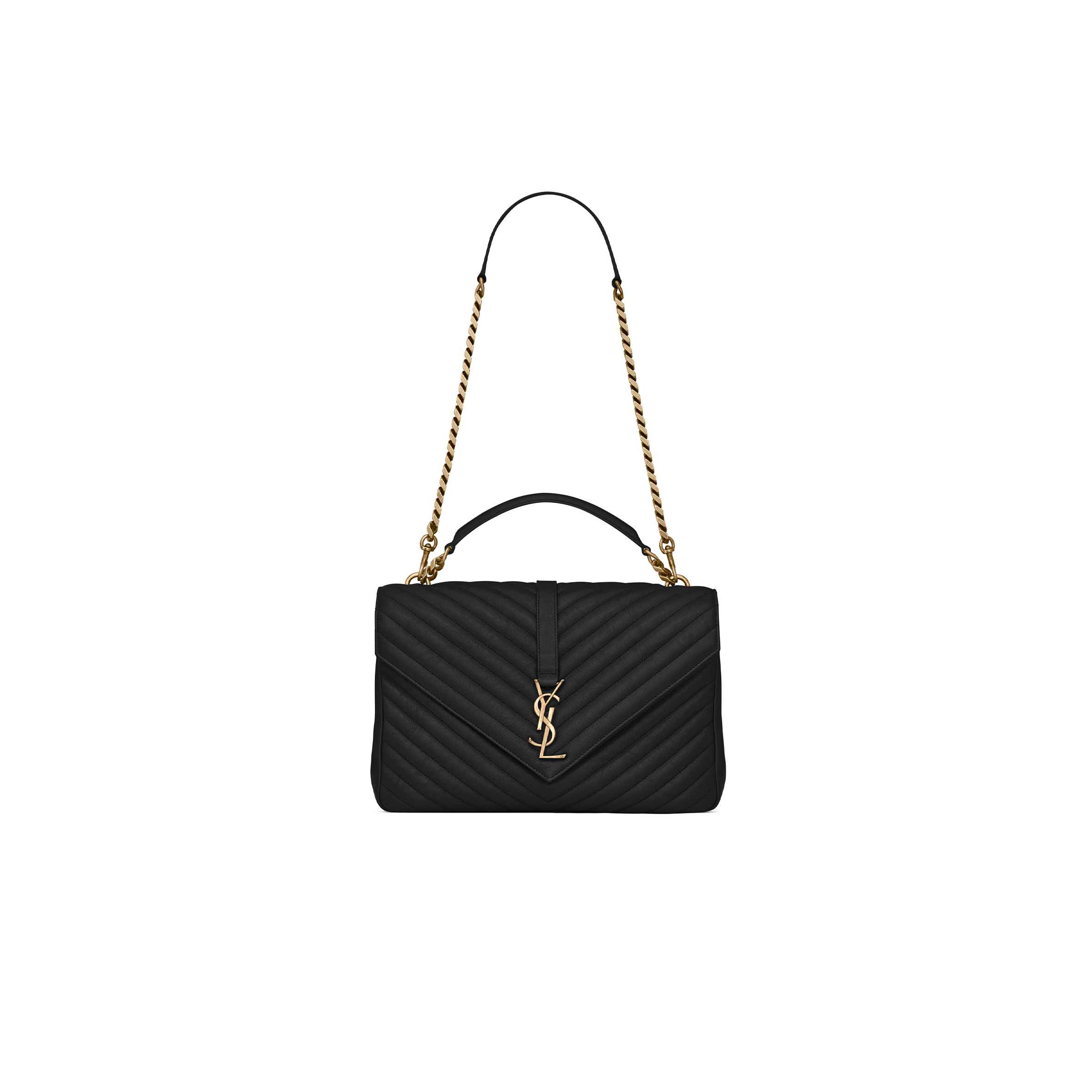 YSL COLLEGE LARGE IN QUILTED LEATHER 600278BRM071000 (32*20*8.5cm)